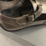 Ros Hommerson Silver perforated Mary Jane metallic Cameo Loafers size 8 Narrow Gray Photo 3