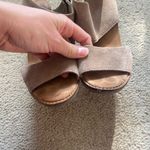 Toms Tom’s Majorca cutout sandal heels taupe suede Photo 1