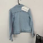 Cactus & Pearl Patch Detail Denim Jean Jacket Light Wash Women’s Size Small Photo 7