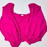 A New Day A New Day Women's Long Balloon Sleeve Ruched Front Top Pink Size XL Photo 4
