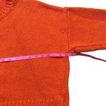 frame denim Frame Round Neck Cotton Knit Cropped Sweater Orange Large Photo 4