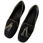 Bernardo Erica Black Suede Patent Leather Trim Loafer Flats Sz 7 1/2 M Photo 0