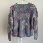 Talbots VTG Petite Hand Knit Cardigan Sweater Colorful Preppy Grannycore sz S Photo 5
