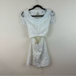 Xenia Boutique White Lace Tie Up Open Back Size 8 Women's Photo 2