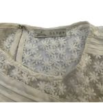 Hinge  Women’s Size Small Embroidered Sheer See Through Shirt Top Blouse #13-29 Photo 3