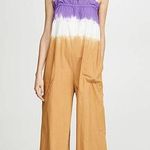 SEA New York Honey Purple Zelda Sleeveless Square Neck Wide Leg Dip Dye Jumpsuit Size 10 Photo 0