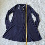 New Lulus Women’s Sweet Comfort Heather Navy Blue Button Photo 7