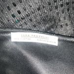 ZARA Trafaluc Womens Black Floral Embroidered Dress Size S Metallic Sleeveless Photo 4