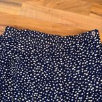 Jones New York  Skirt‎ Women's 16 Navy Blue White Polka Dot Pleated Lined classy Photo 2