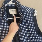 Cambridge dry goods blue white checkered pocket vest women’s medium Photo 2