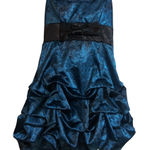 Ruby Rox  Dress Teal Strapless Bubble Hem Dress Hoco Prom Juniors  Size 7 Photo 0