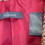 Liz Claiborne Blazer Size 10 Petite Multi Color Leather Buttons Lined Womens LS Photo 6