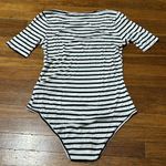 Acemi  Women’s Faux Wrap Bodysuit, Ribbed Fabric, Sz Lg Photo 4