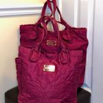 Marc Jacobs  Workwear Pink Embroidered Logo Quilted Tote Bag w. Side Pockets Photo 12