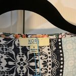 Kori  Colorful Patchwork Blouse with Lace Detail Photo 3