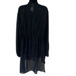 Cato Sheer Black Embroidered Kimono Photo 10