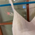 Altar'd State Fuzzy Ivory Knit Sweater Tank Top - Size Large Photo 2