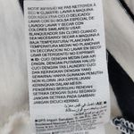 Old Navy Black & Ivory Stripe 3/4 Sleeve with Tie Detail Top Size M Photo 7