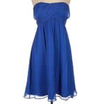 J.Crew  Taryn Dress 100% Silk Chiffon Casablanca Blue Cocktail Formal Size 8 Med Photo 1