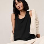 Athleta New XL ESSENTIAL TANK X-Large Black Lightweight SUPIMA Cotton Photo 2