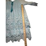 NWT COCOMORE Boutique Lace Trim Polka Dot Tassel Dress Romantic Flowy Sz 40 (10) Blue Photo 10