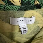 Topshop  Leaf Banana Print Shirt in Green and Yellow Photo 2