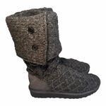 UGG  Cardy Tall Knit Button Boots Gray Sweater Winter Comfort Women Photo 4