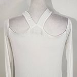 Michael Lauren  White Ribbed Knit Cutout Top NWT Size Small White Knit Top Photo 4