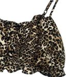 ASOS Luxe Design Leopard Elastic Bralette Mini Crop Top Adjustable Straps 8 Tan Photo 4