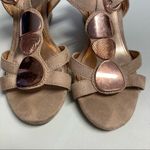 Cato , Women’s Wedge Heel Sandals, bronze accent, brown, Size 6, buckle Photo 5
