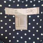 Forever 21 Navy Blue and White Polka Dot Dress with Notched Collar Photo 5