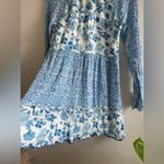 House of Harlow  1960 Blue White Floral Mini Dress, Long Sleeves Women's … Photo 7