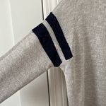 H&M  sheer light long sleeve with stripped sleeves in size medium Photo 1