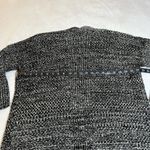 Women's Open Front Long Line Knit Cardigan Size Large Cozy Outdoors Casual Black Photo 4