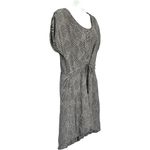 Greylin Anthropologie Black White Rope Belt High-Low 100% Silk Mini Dress M Pockets Photo 1