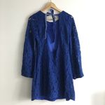 Miss Me MM Couture  Open Back‎ Royal Blue Long Sleeve Shift Dress Womens S… Photo 4