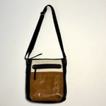 The Sak  Laurel Crossbody Black Brown Beige Tri Color Leather Purse Shoulder Bag Photo 7