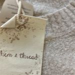 Hem & Thread  Cream Sweater Plaid Hem Panel NWT Photo 6