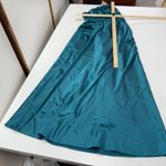 Adrianna Papell Dress Women 6 Blue Green One Shoulder Gown Pleated Waist Vintage Photo 5