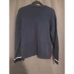 Liz Claiborne Lizsport Knit Button Up Sweater, Navy Blue White Cardigan Pullover Photo 1