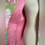 Skirtin’ Around Fully Lined Bright Floral Cotton Spring Coat, Size 10 Green Photo 2