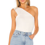 Michael Lauren  Cream One Shoulder Atwood Tank‎ XS New Photo 0