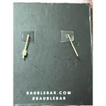 BaubleBar  Ear Crawler dangle earrings gold tone clear rhinestones NEW Photo 2