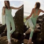 Free People Free Throw Onesie Jumpsuit Ribbed Seamless Green Size Large Photo 1