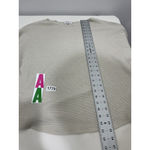 Womans Villa Milano Ivory Silver Long Sleeve Pullover Oversized Sweater XL Photo 5