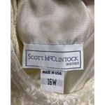 Vintage 80s Scott Mcclintock Ivory Lace Dress Wedding Sz 16W Dropped waist 20s Photo 3
