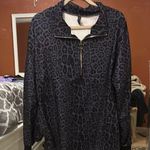 Crazy Train Leopard Print Quarter-Zip Pullover Photo 0