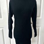 Bedo black long sleeved sweater dress with rhinestone arm detail Photo 0