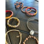 Vintage Lot of 20+ ladies fancy embellished costume bangle Bracelets Photo 8