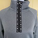 Nike women S Longsleeve cropped mock collar quarter zip pullover grey Photo 1